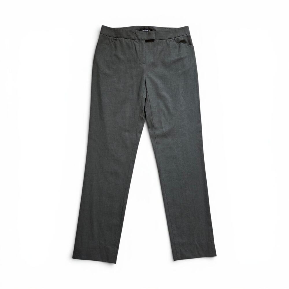 Lafayette 148 New York Charcoal Gray Wool Blend Straight Leg Dress Pants, Size 2